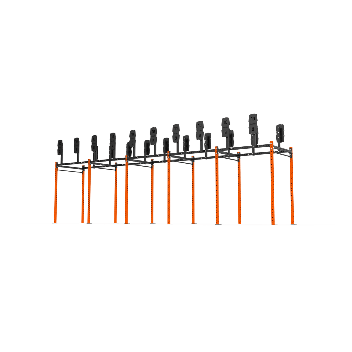 10 Bay Free Standing Competition Rig with Wall Ball Targets - BLK BOX