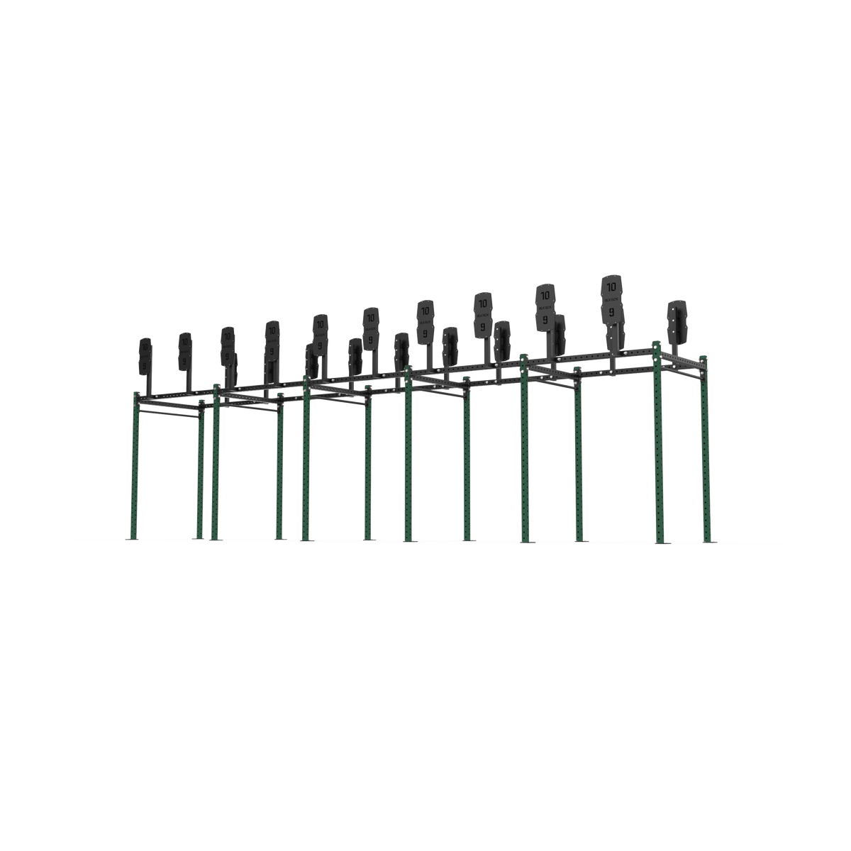 10 Bay Free Standing Competition Rig with Wall Ball Targets - BLK BOX
