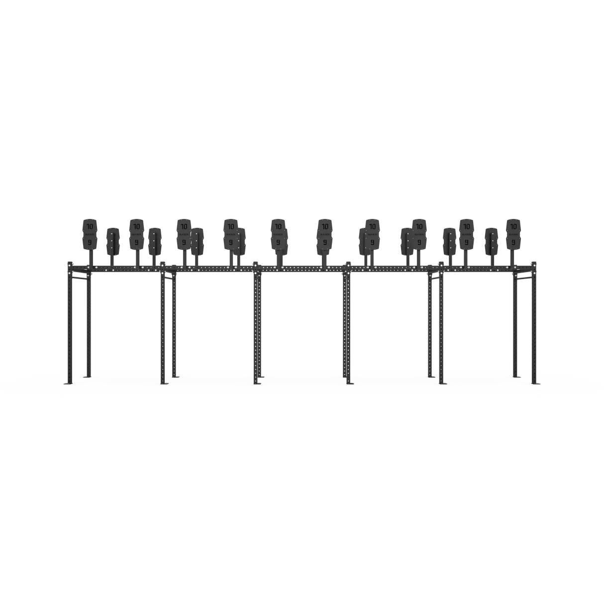 10 Bay Free Standing Competition Rig with Wall Ball Targets - BLK BOX