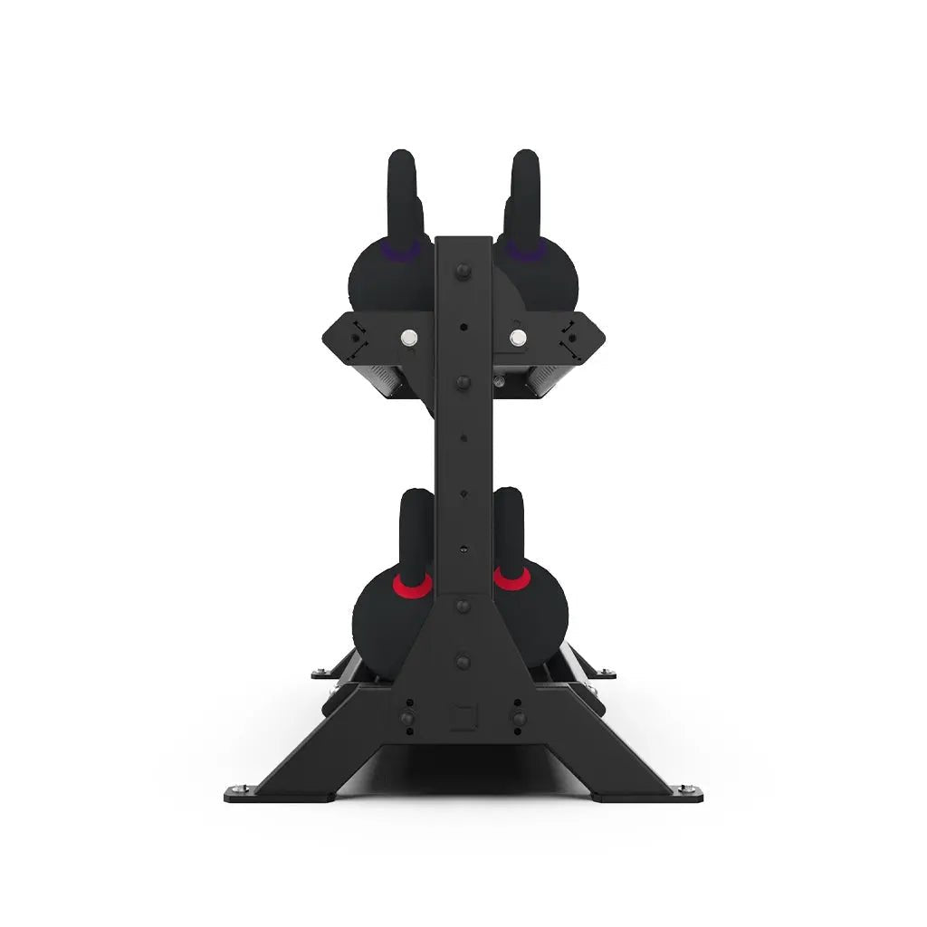 2 Tier 1.2m Kettlebell Rack with Kettlebell Set - BLK BOX