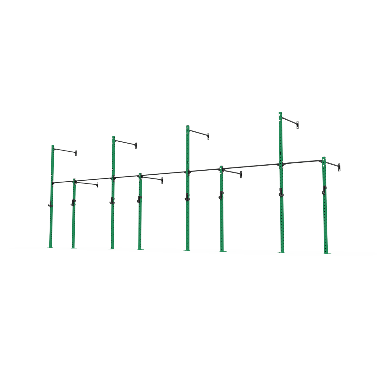 3 Series Wall Mounted High Low Rig 4 Bay | BLK BOX