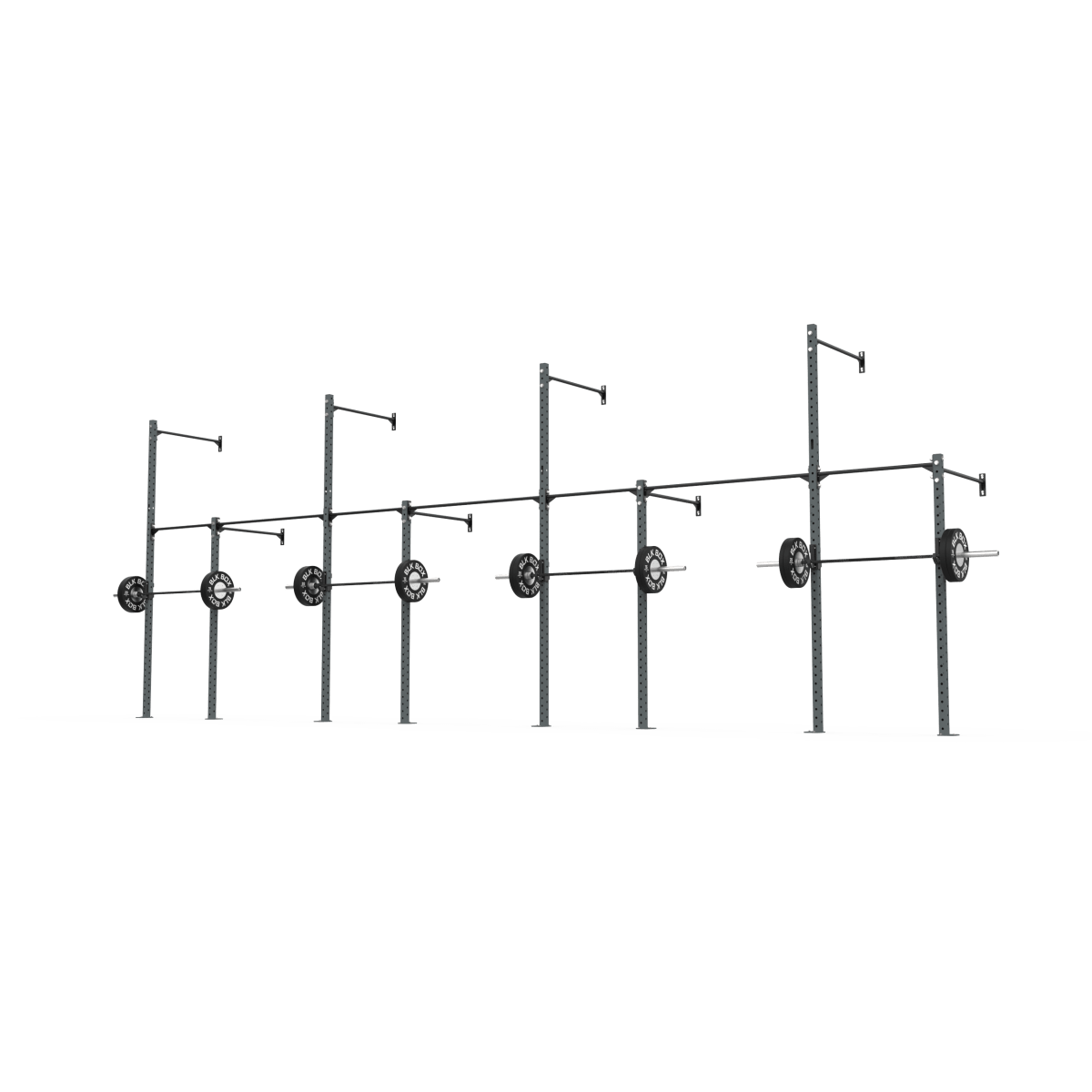 3 Series Wall Mounted High Low Rig 4 Bay | BLK BOX