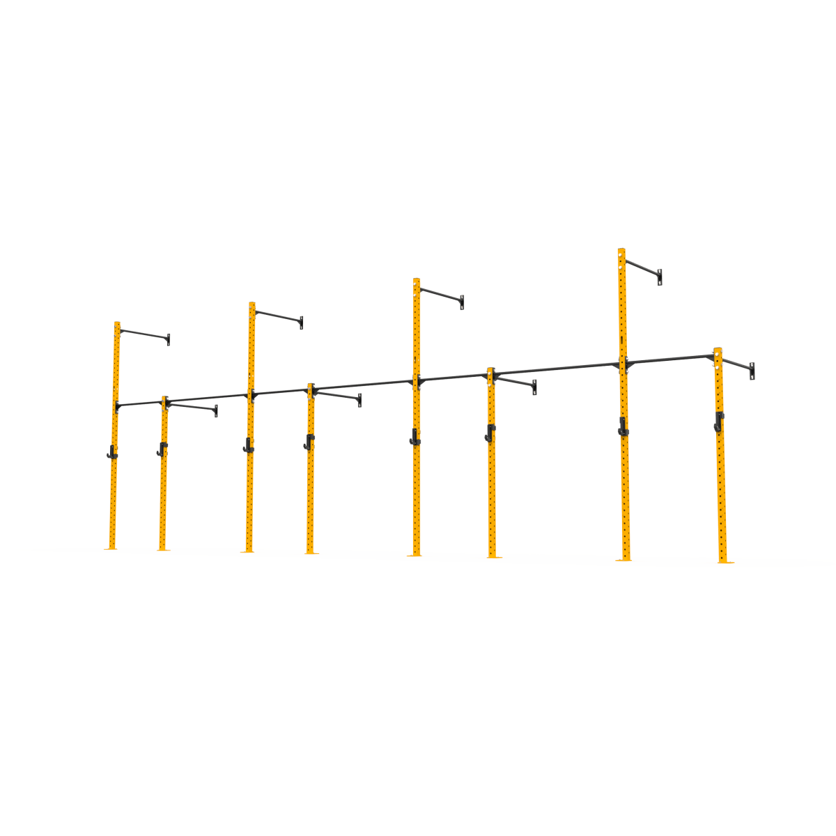 3 Series Wall Mounted High Low Rig 4 Bay | BLK BOX