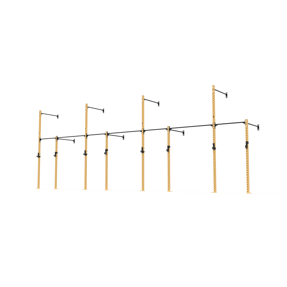 3 Series Wall Mounted High Low Rig 4 Bay | BLK BOX