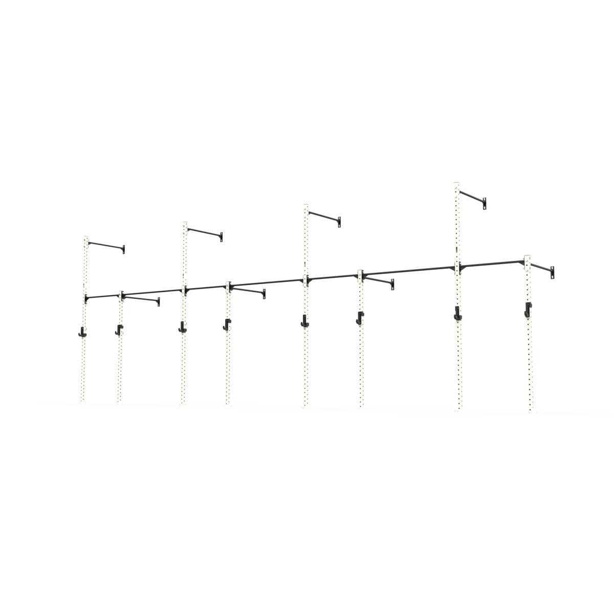 3 Series Wall Mounted High Low Rig 4 Bay | BLK BOX