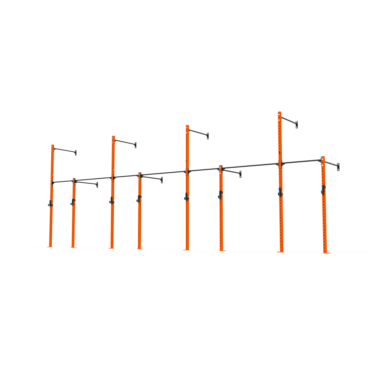 3 Series Wall Mounted High Low Rig 4 Bay | BLK BOX