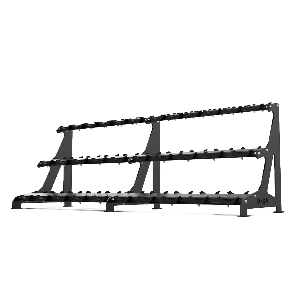 3 Tier Round Dumbbell Rack 2.5 - 40kg | BLK BOX