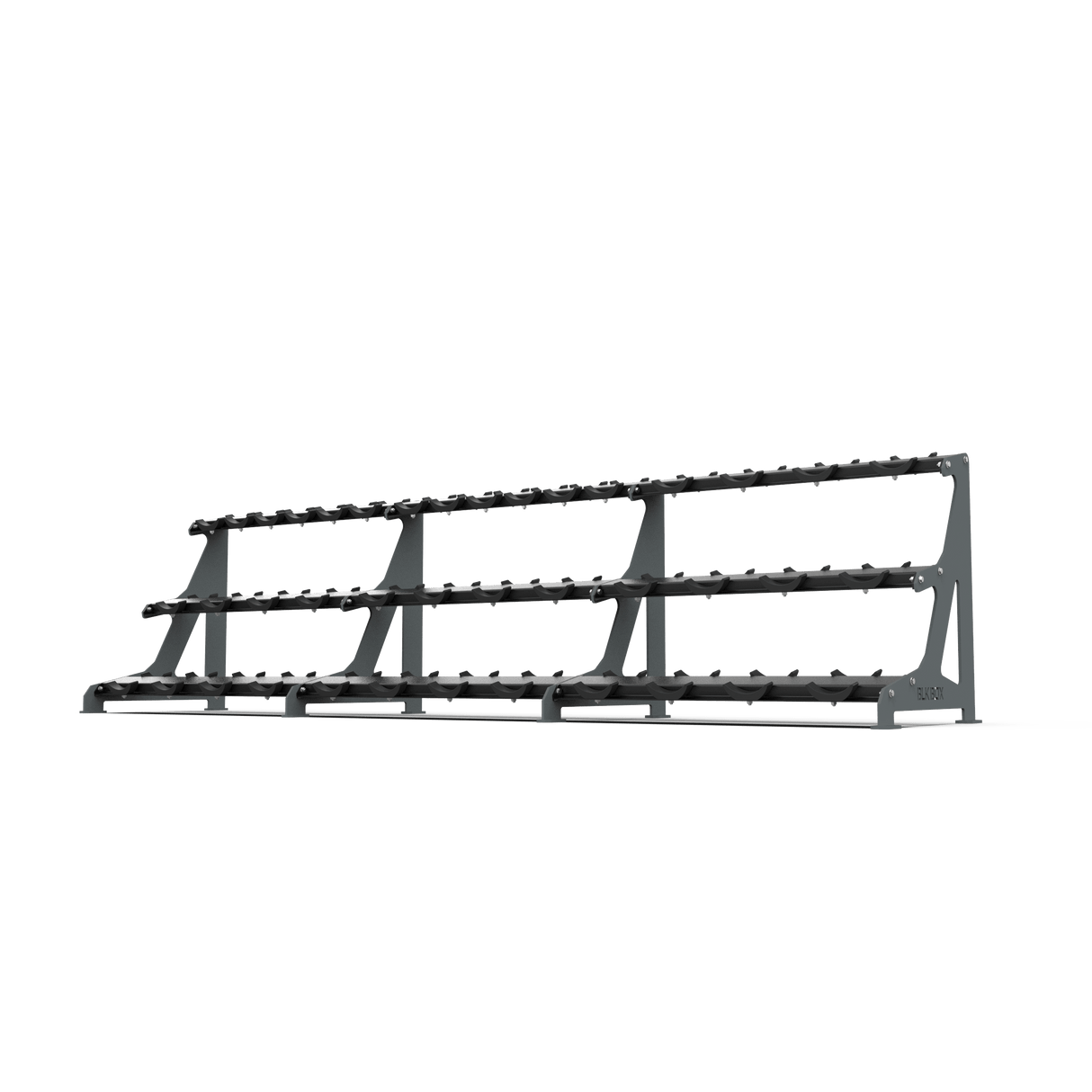 3 Tier Round Dumbbell Rack 2.5 - 50kg - BLK BOX