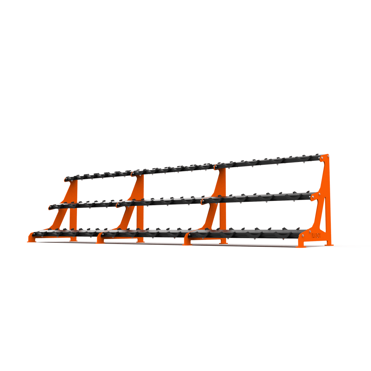 3 Tier Round Dumbbell Rack 2.5 - 50kg - BLK BOX