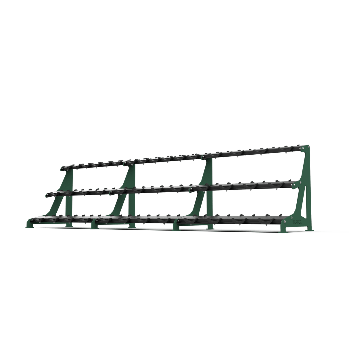 3 Tier Round Dumbbell Rack 2.5 - 50kg - BLK BOX