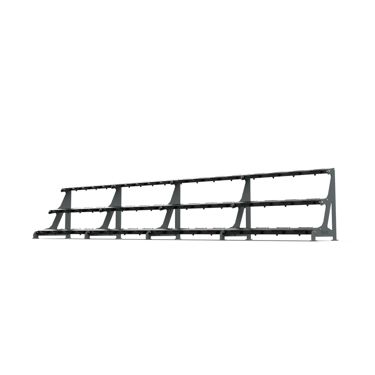 BLK BOX Premium 3 Tier Dumbbell Rack graphite grey
