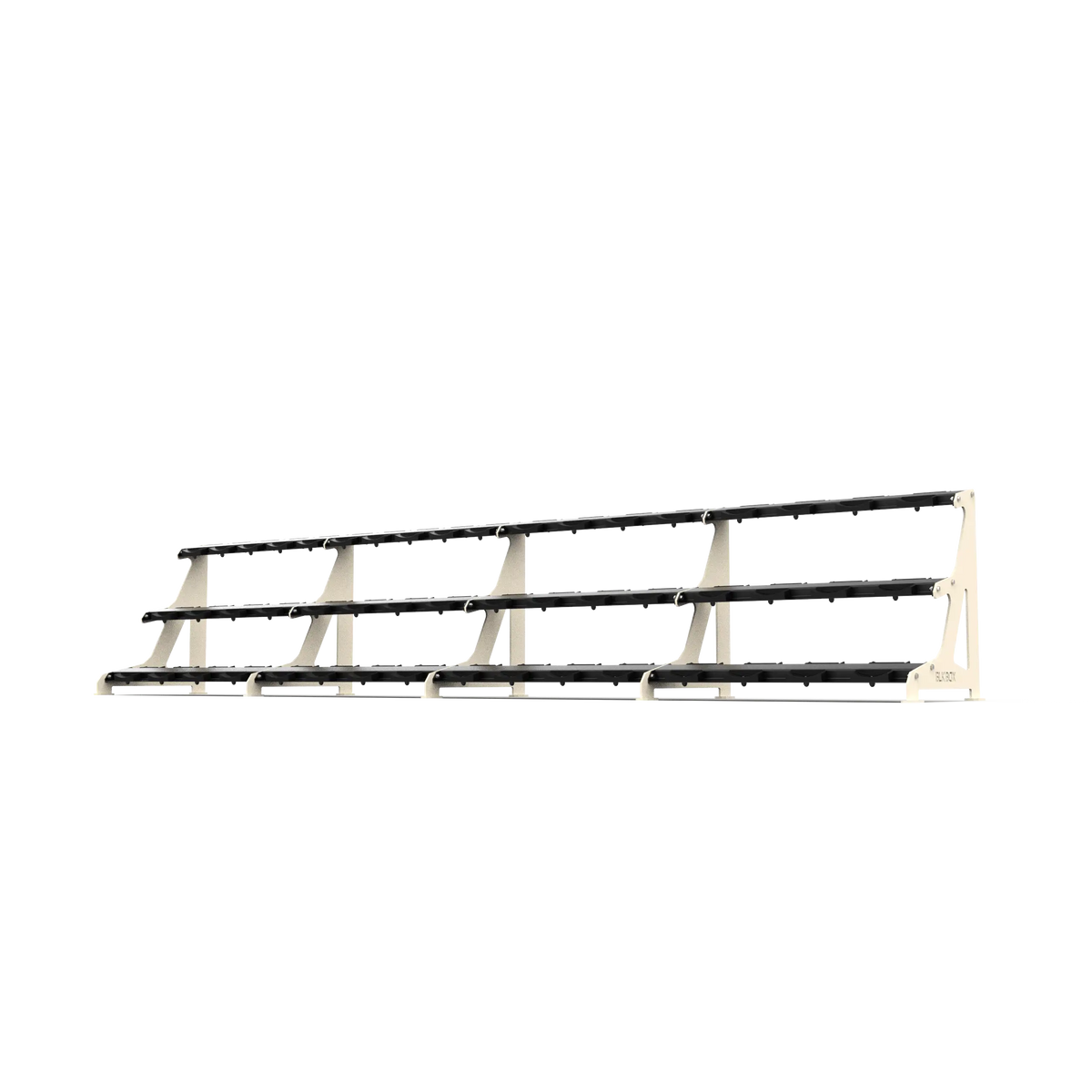 BLK BOX Premium 3 Tier Dumbbell Rack 50kg Flat White
