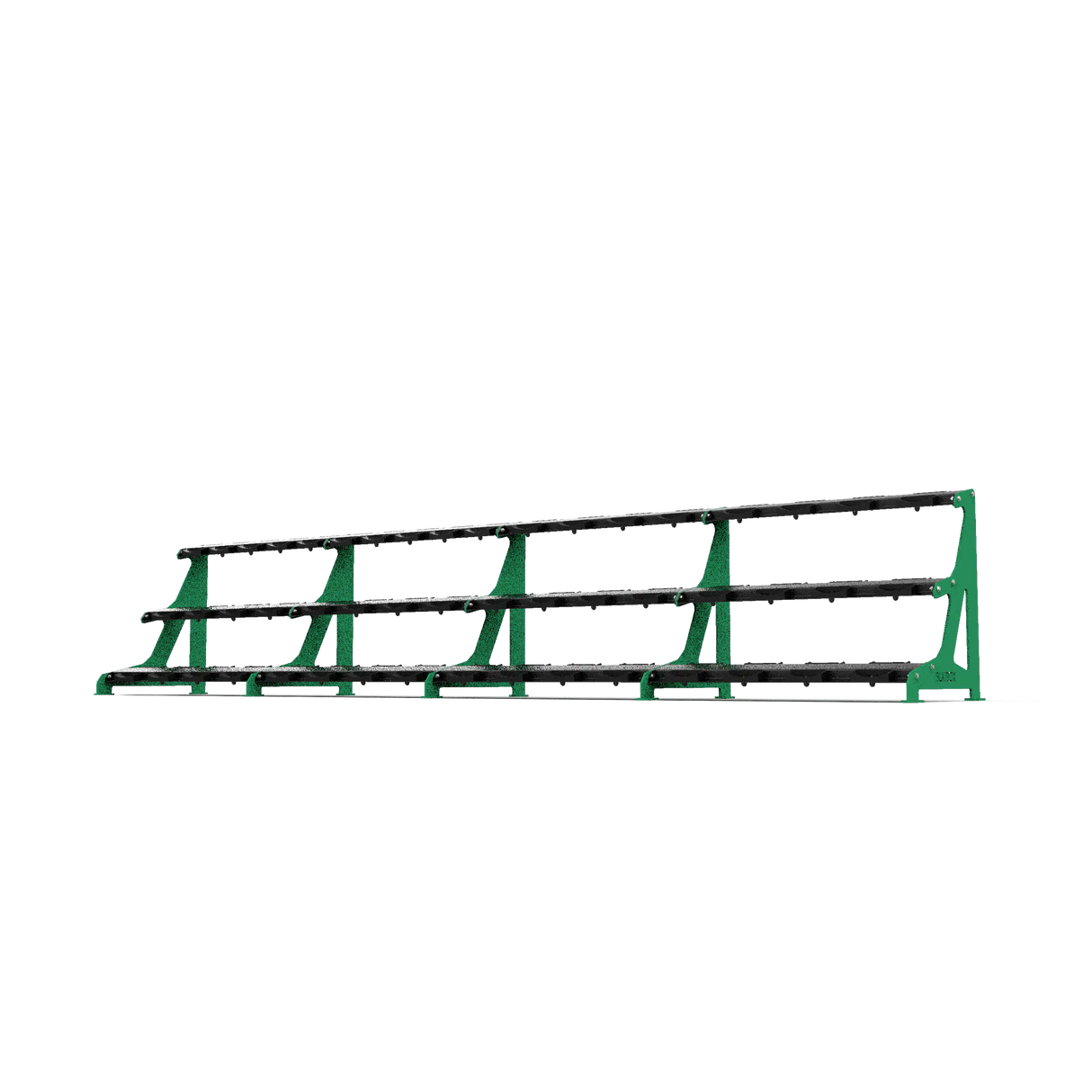 BLK BOX Premium 3 Tier Dumbbell Rack Signal Green