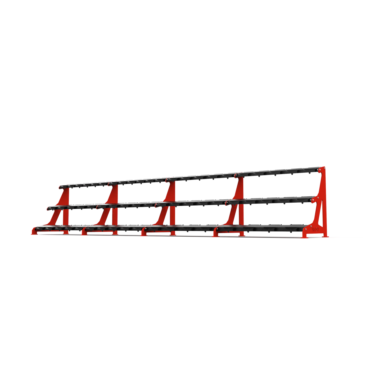 BLK BOX Premium 3 Tier Dumbbell Rack 60kg Traffic Red