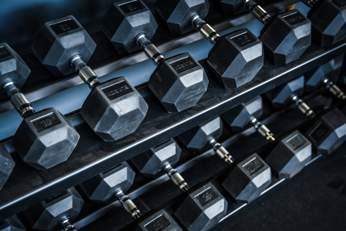 BLK BOX Rubber Hex Haltères (vendu individuellement)