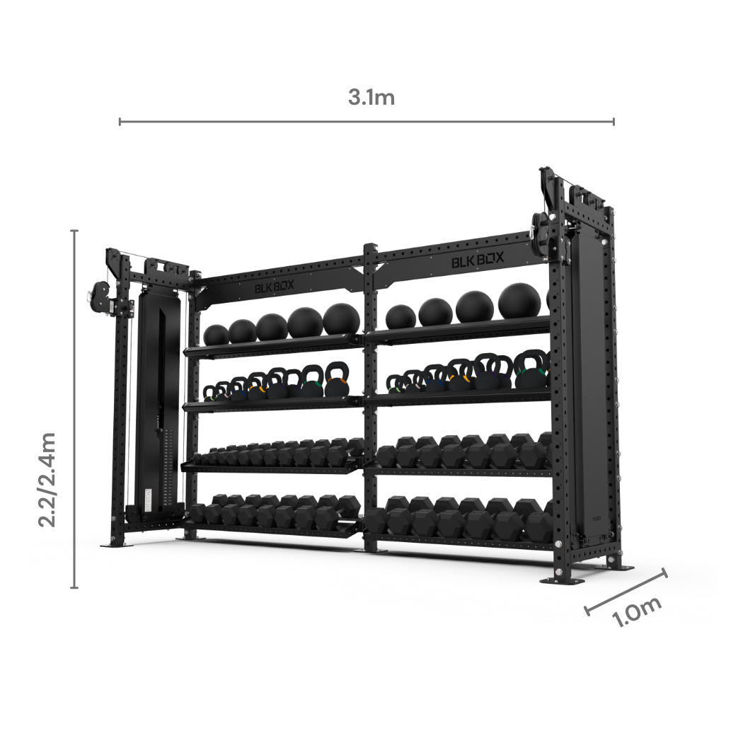 Cable Storage System (1.5m) - 2 Bay | BLK BOX