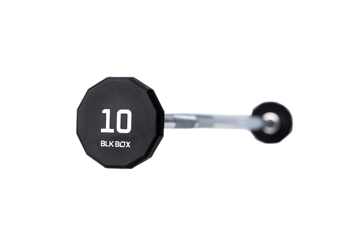 BLK BOX 12 Sided Fixed Barbell – urethane 12-sided grip