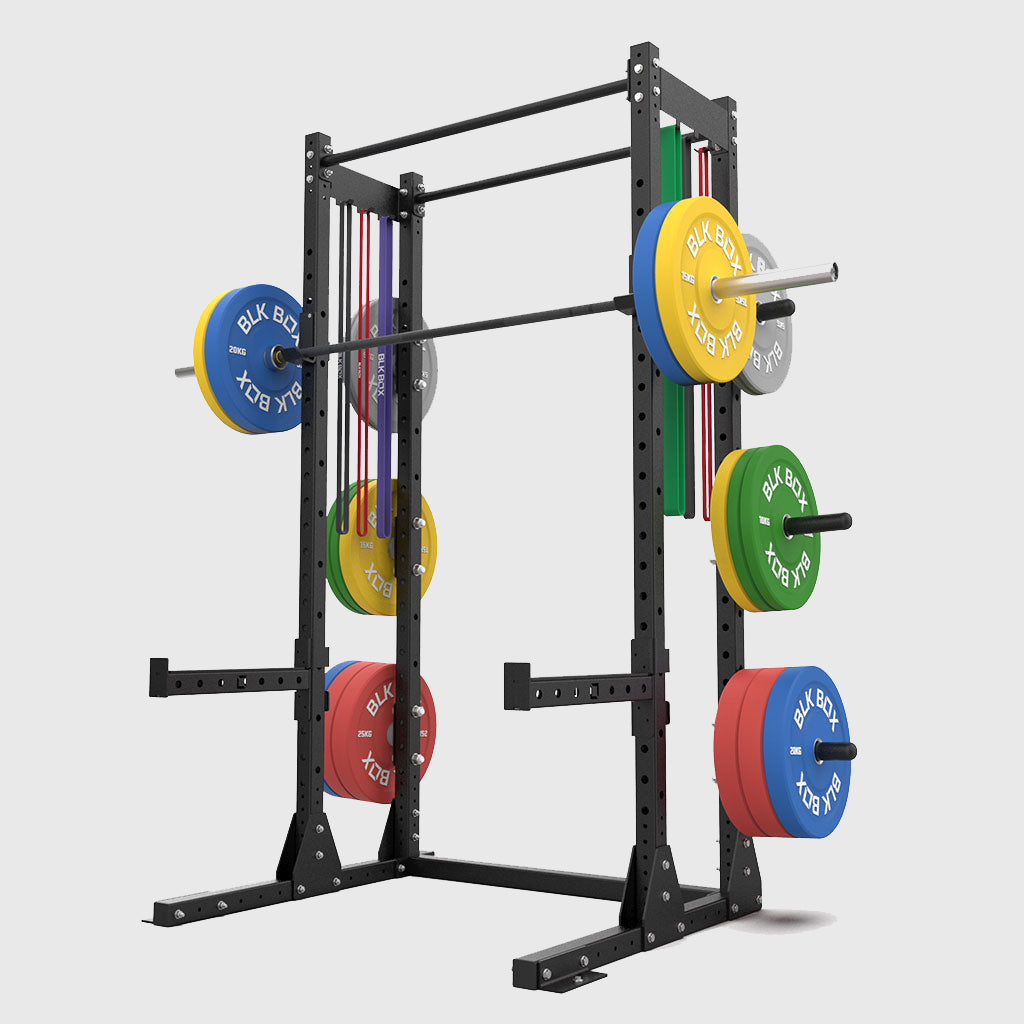Gym Fitness Hardcastle Adjustable Squat Rack With Dip Bars Barbell