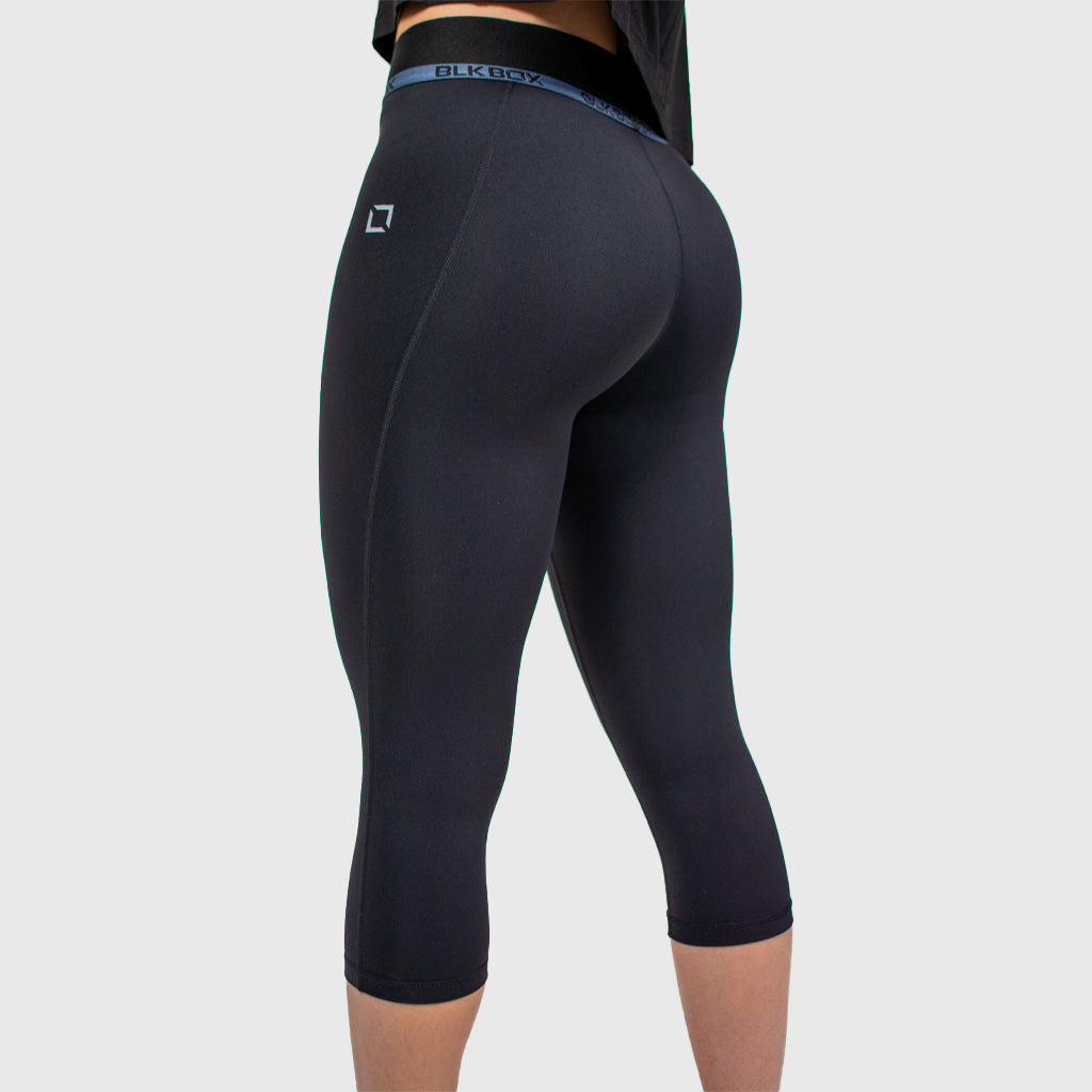 Women's Woven Waist Leggings ¾ Capri