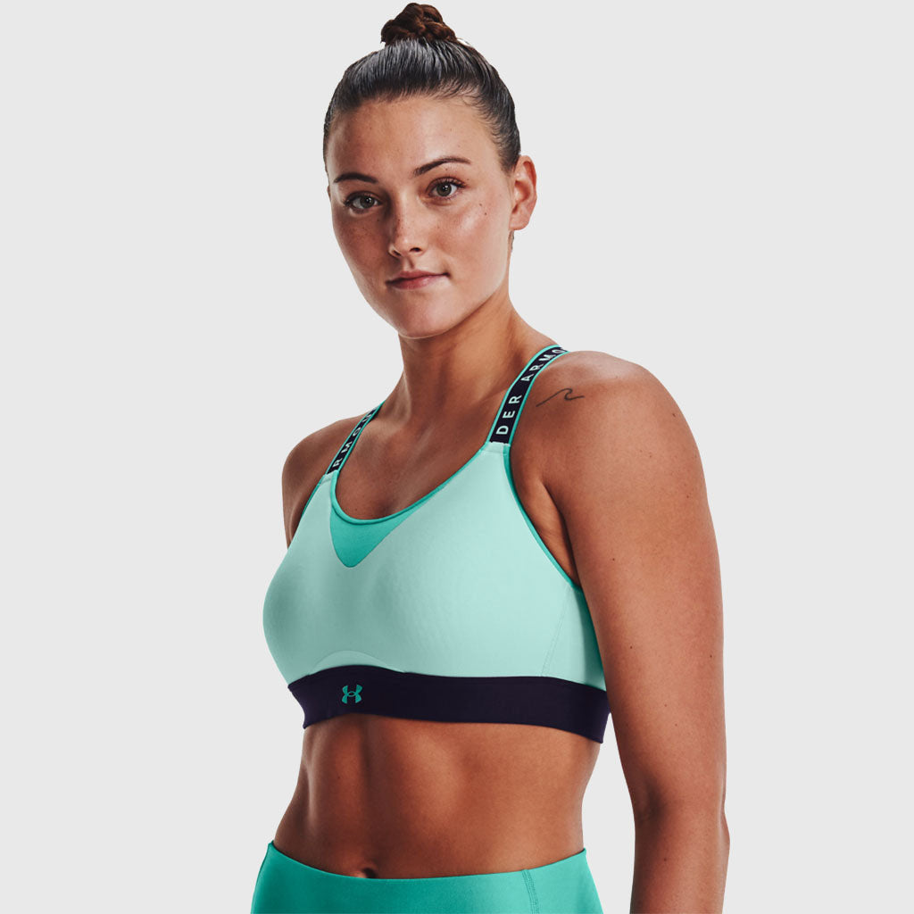 Under Armour Womens Infinity High Crossover Sports Bra Teal XL