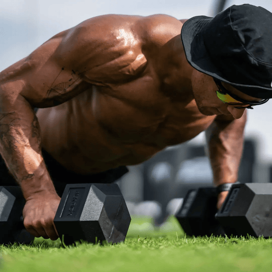 Rubber Hex Dumbbell Weight Set: 2.5kg - 50kg - BLK BOX