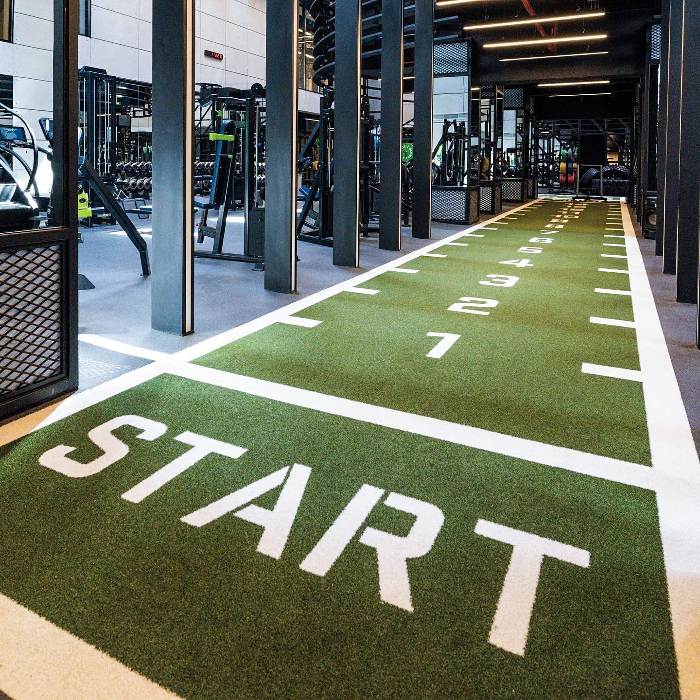 Gym turf and track flooring