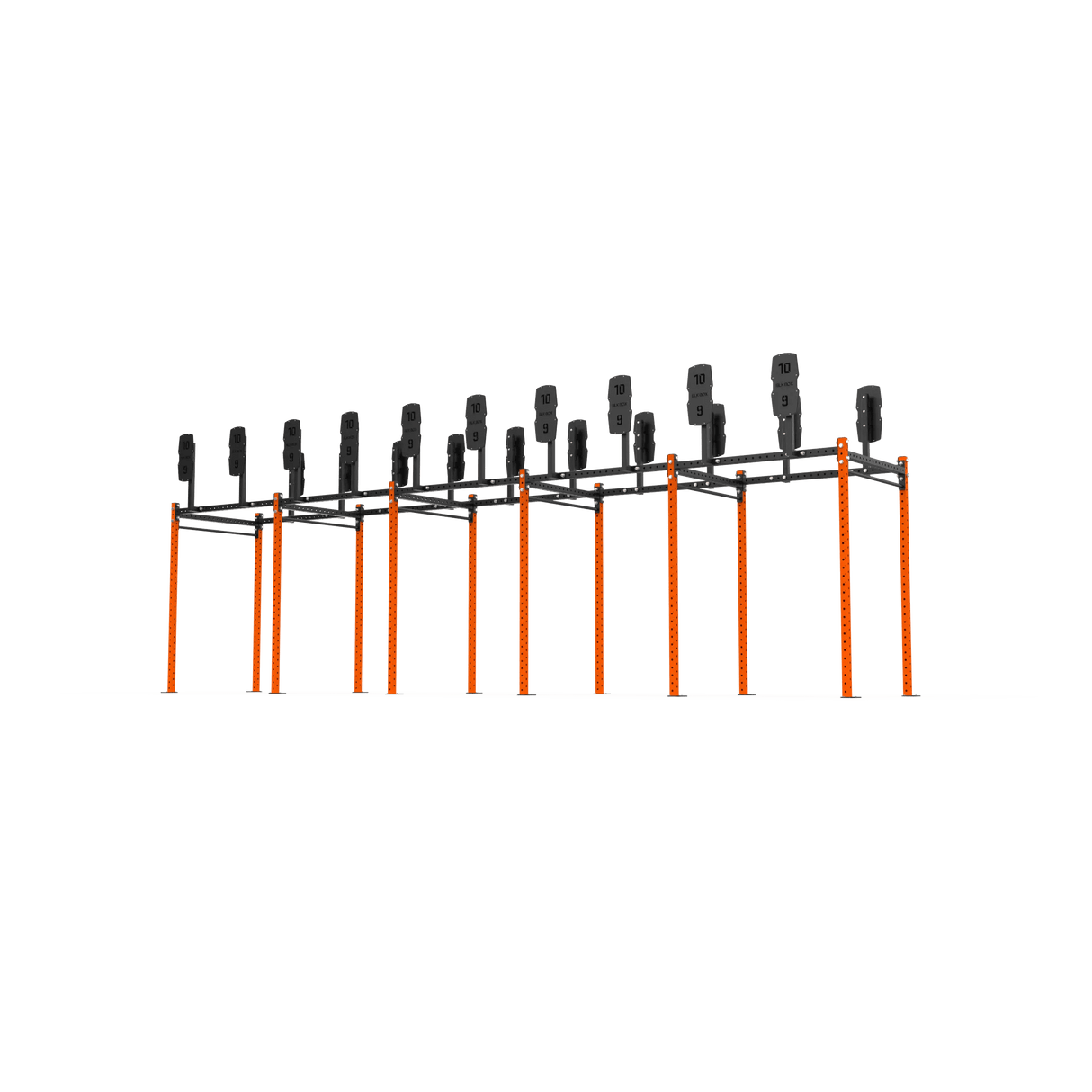 10 Bay Free Standing Competition Rig with Wall Ball Targets - BLK BOX