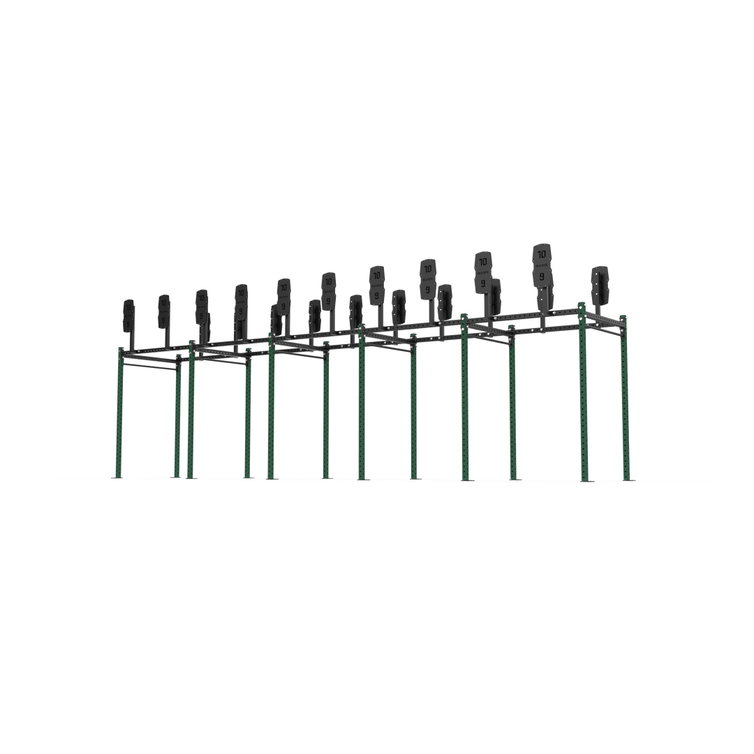 10 Bay Free Standing Competition Rig with Wall Ball Targets - BLK BOX