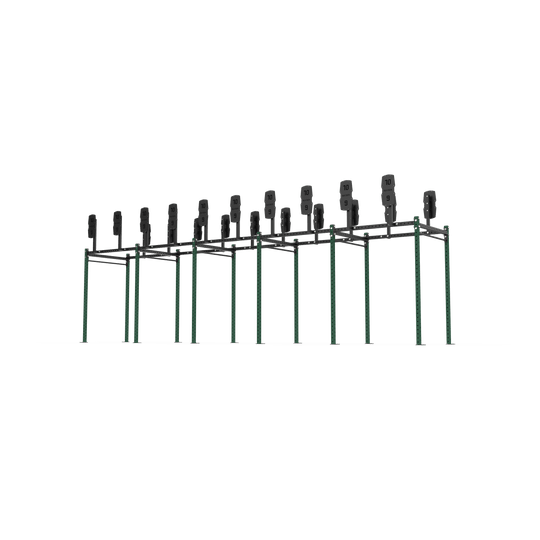 10 Bay Free Standing Competition Rig with Wall Ball Targets - BLK BOX