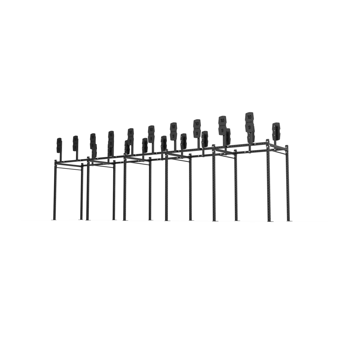 10 Bay Free Standing Competition Rig with Wall Ball Targets - BLK BOX