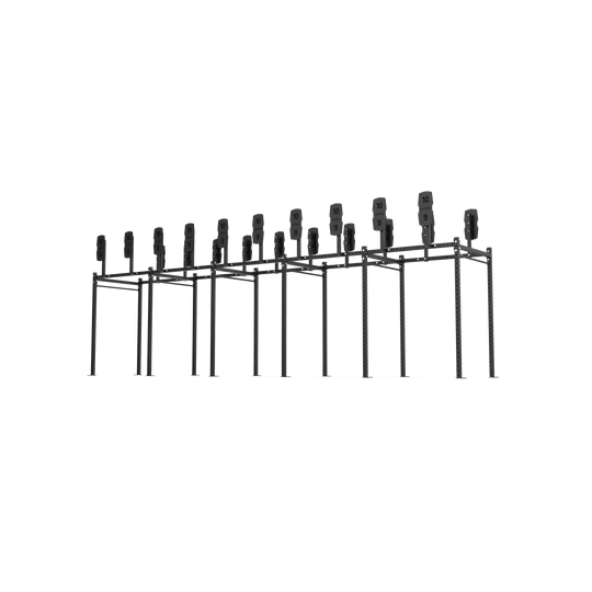 10 Bay Free Standing Competition Rig with Wall Ball Targets - BLK BOX