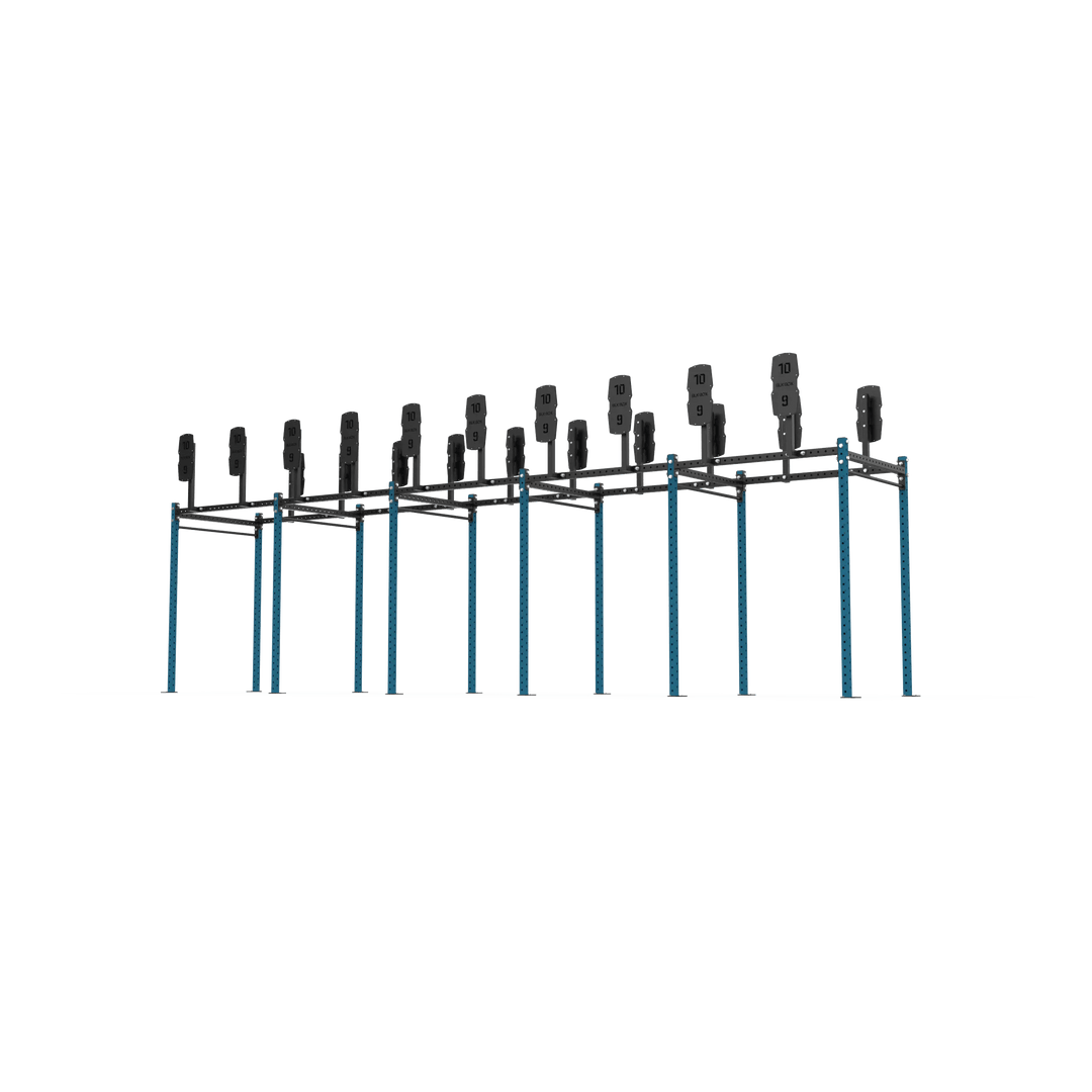 10 Bay Free Standing Competition Rig with Wall Ball Targets - BLK BOX
