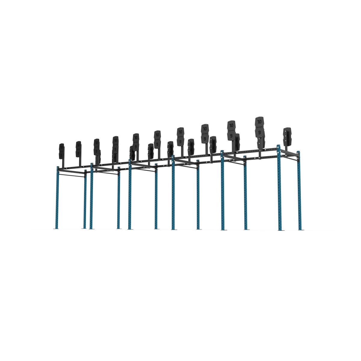 10 Bay Free Standing Competition Rig with Wall Ball Targets - BLK BOX