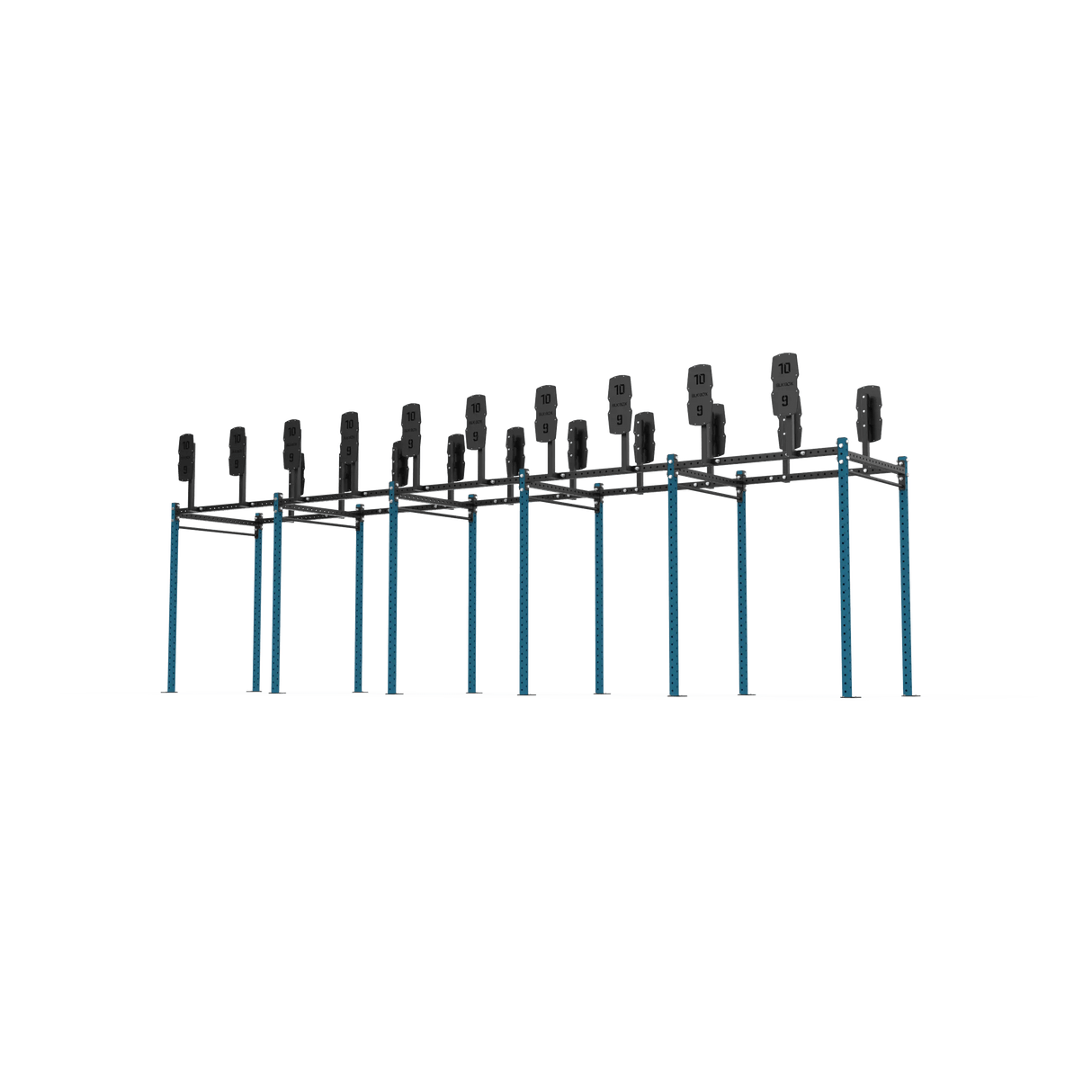 10 Bay Free Standing Competition Rig with Wall Ball Targets - BLK BOX