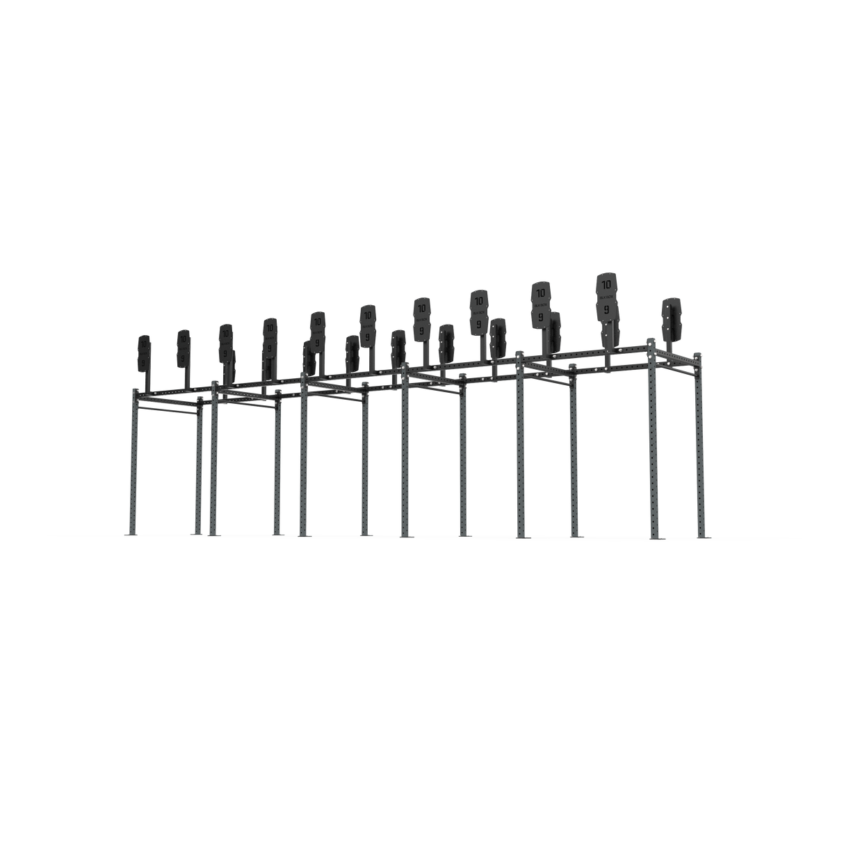 10 Bay Free Standing Competition Rig with Wall Ball Targets - BLK BOX