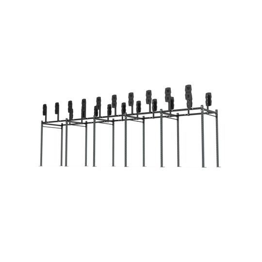10 Bay Free Standing Competition Rig with Wall Ball Targets - BLK BOX