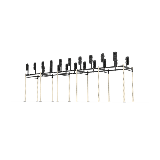 10 Bay Free Standing Competition Rig with Wall Ball Targets - BLK BOX
