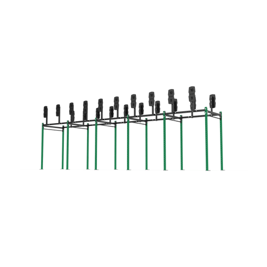 10 Bay Free Standing Competition Rig with Wall Ball Targets - BLK BOX