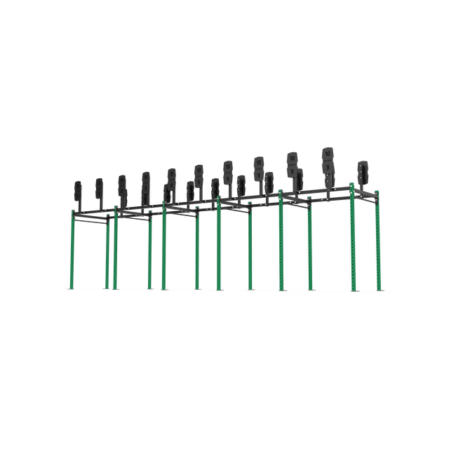 10 Bay Free Standing Competition Rig with Wall Ball Targets - BLK BOX