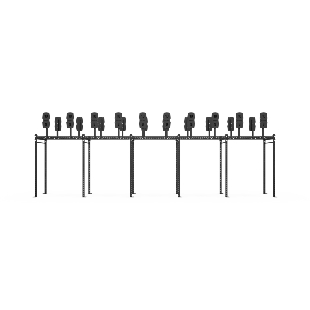 10 Bay Free Standing Competition Rig with Wall Ball Targets - BLK BOX