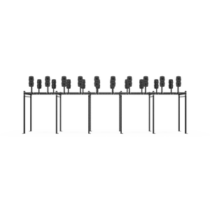 10 Bay Free Standing Competition Rig with Wall Ball Targets - BLK BOX