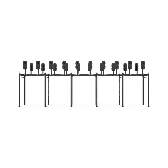 10 Bay Free Standing Competition Rig with Wall Ball Targets - BLK BOX