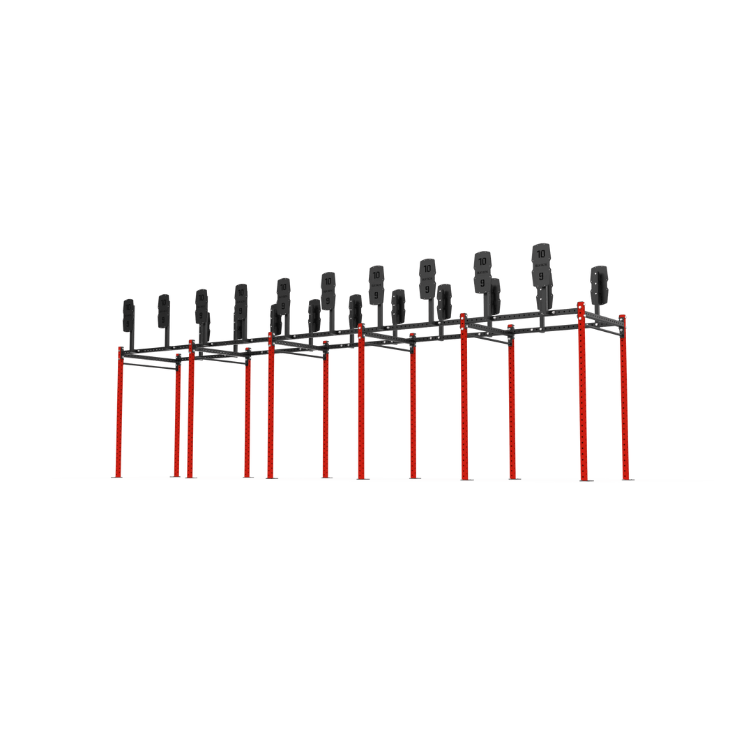 10 Bay Free Standing Competition Rig with Wall Ball Targets - BLK BOX