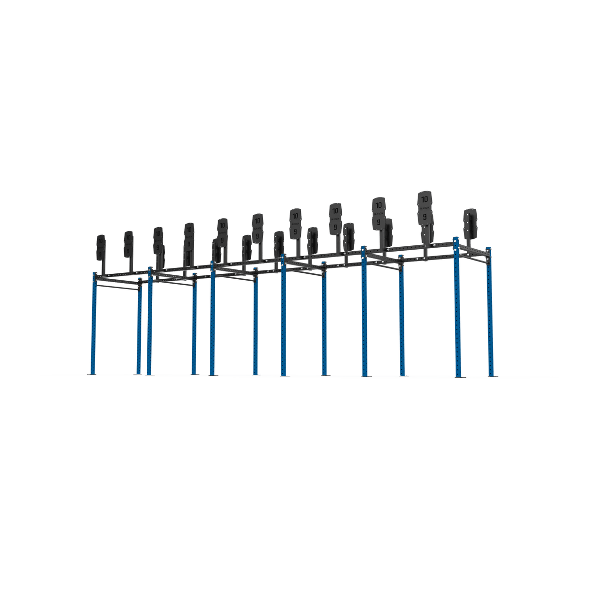 10 Bay Free Standing Competition Rig with Wall Ball Targets - BLK BOX