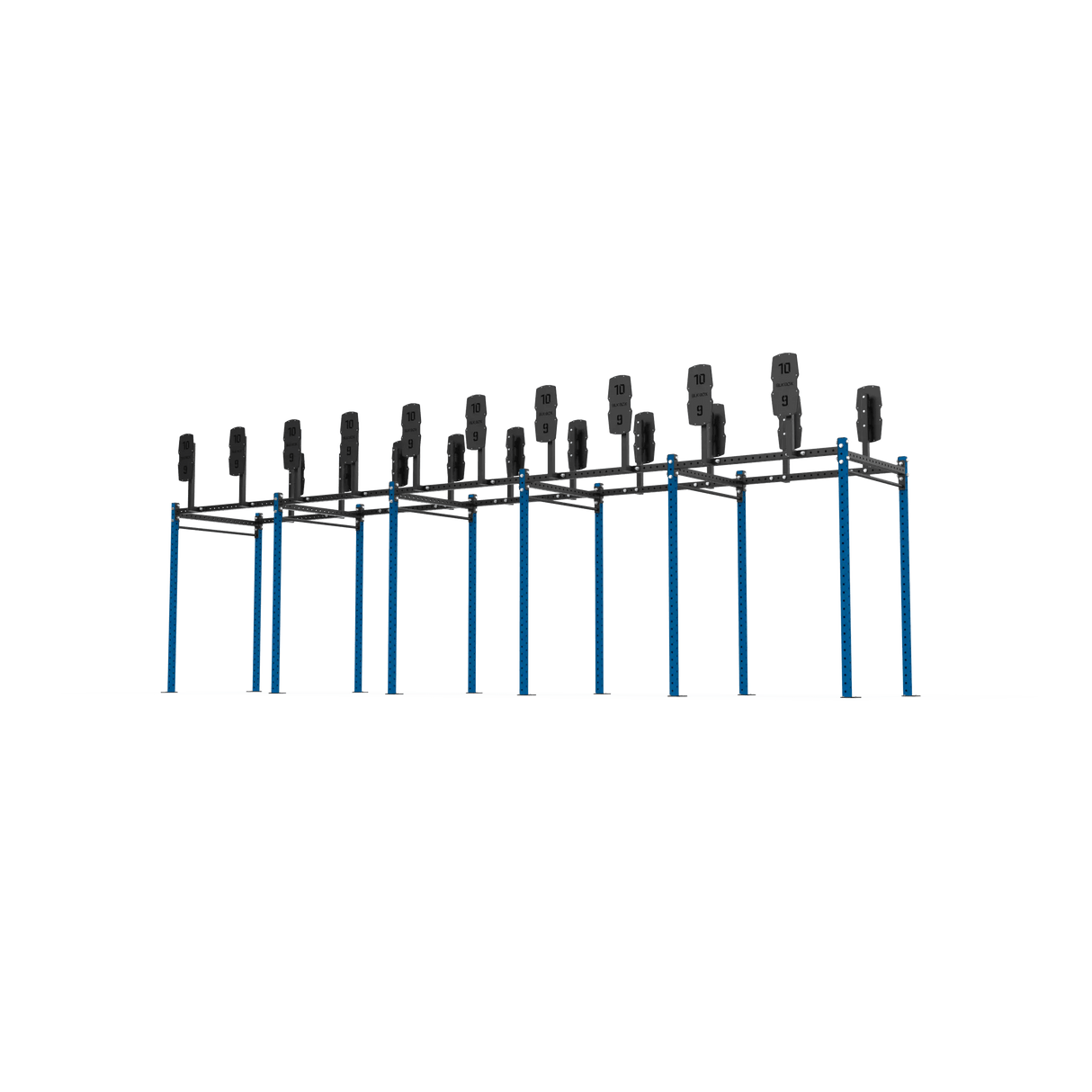 10 Bay Free Standing Competition Rig with Wall Ball Targets - BLK BOX