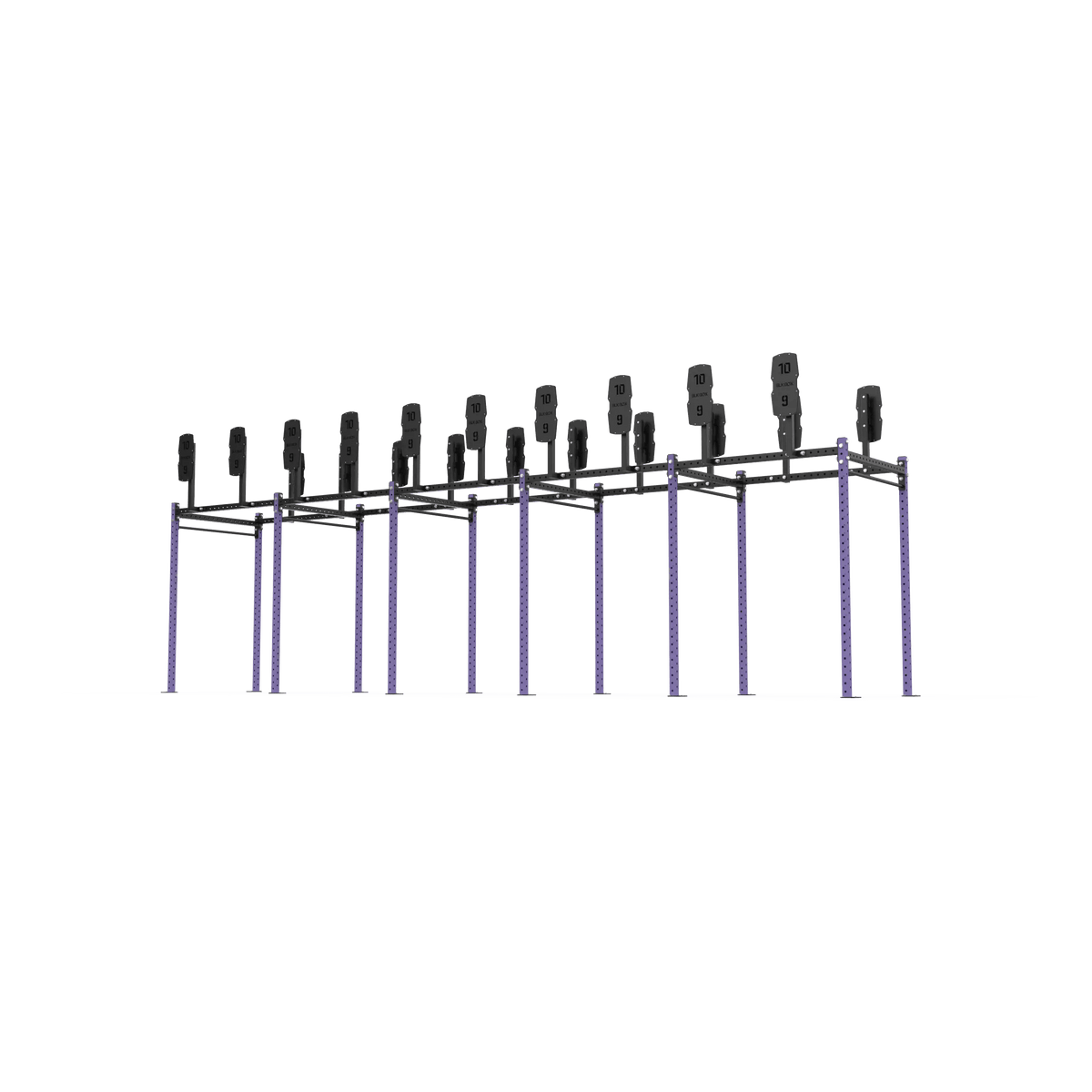 10 Bay Free Standing Competition Rig with Wall Ball Targets - BLK BOX