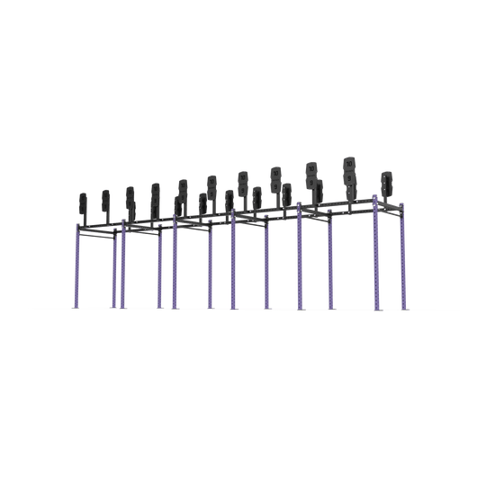 10 Bay Free Standing Competition Rig with Wall Ball Targets - BLK BOX