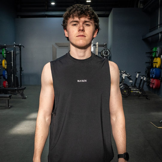 Black Sleeveless Workout Tee