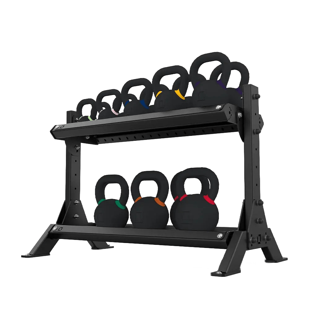 2 Tier 1.2m Kettlebell Rack with Kettlebell Set | BLK BOX
