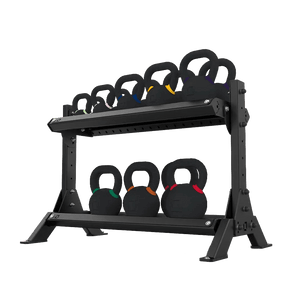 2 Tier 1.2m Kettlebell Rack with Kettlebell Set | BLK BOX